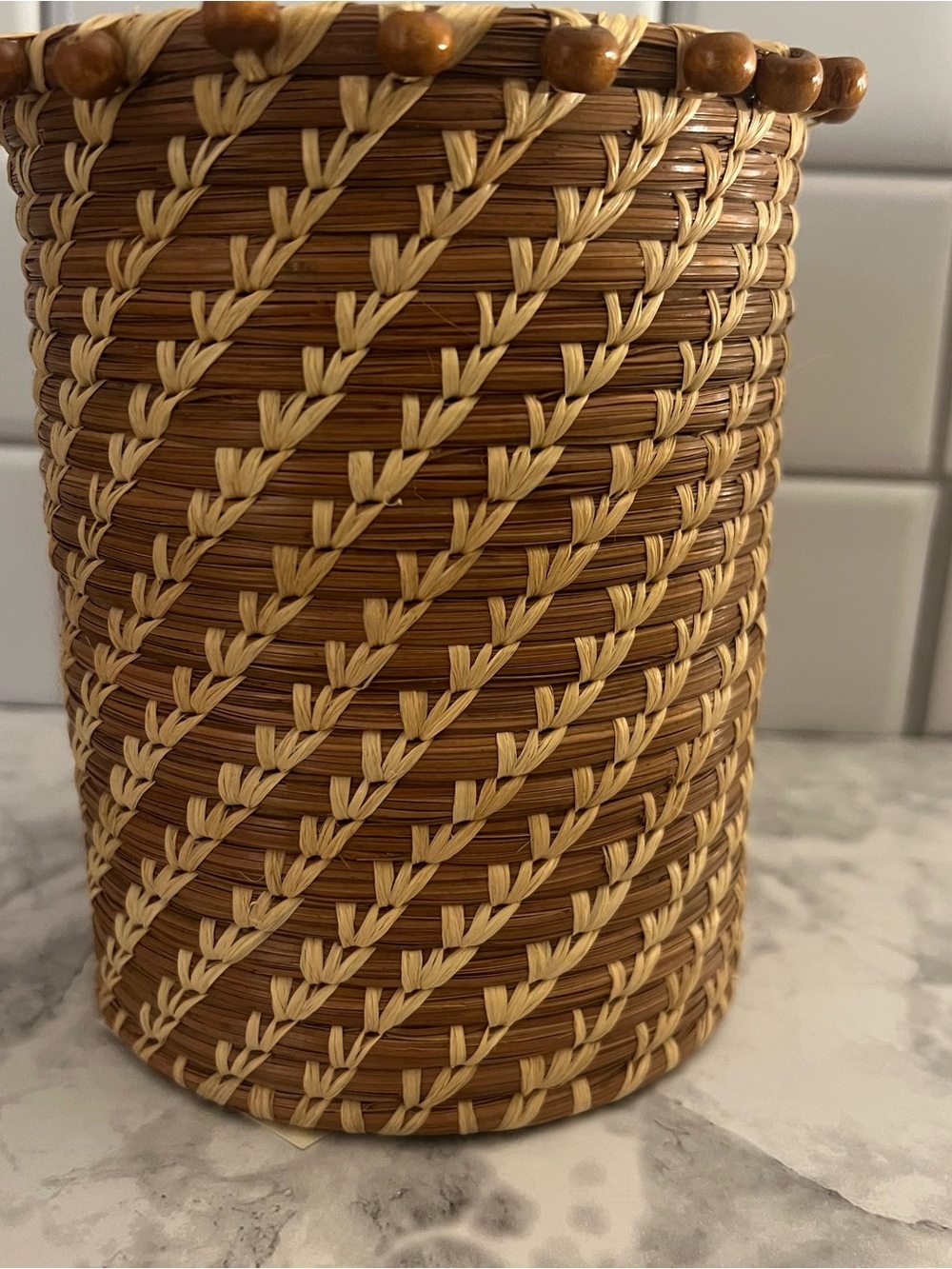 Mayan Hands Fair Trade Basket Handwoven Guatemalan Pine Needle Coil
